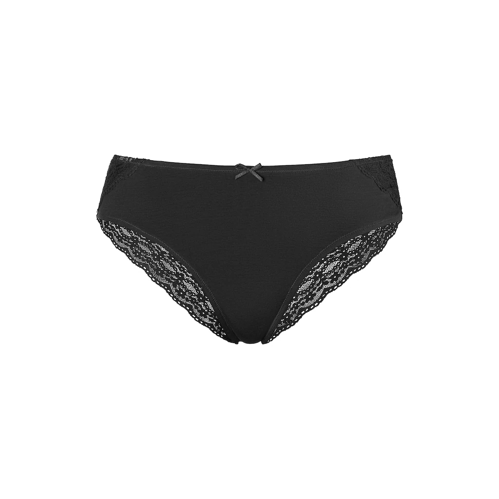 Vivance Brasilslip (3er-Pack) aus elastischer Baumwolle mit floraler Spitze ▷ für Räumungsverkauf
