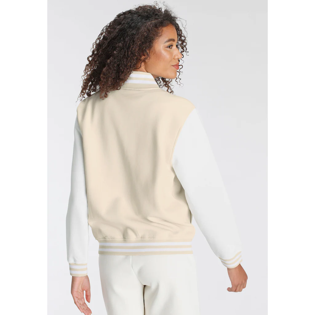 LSCN by LASCANA Sweatjacke im College Stil Loungeanzug Kostenlose Rückgabe