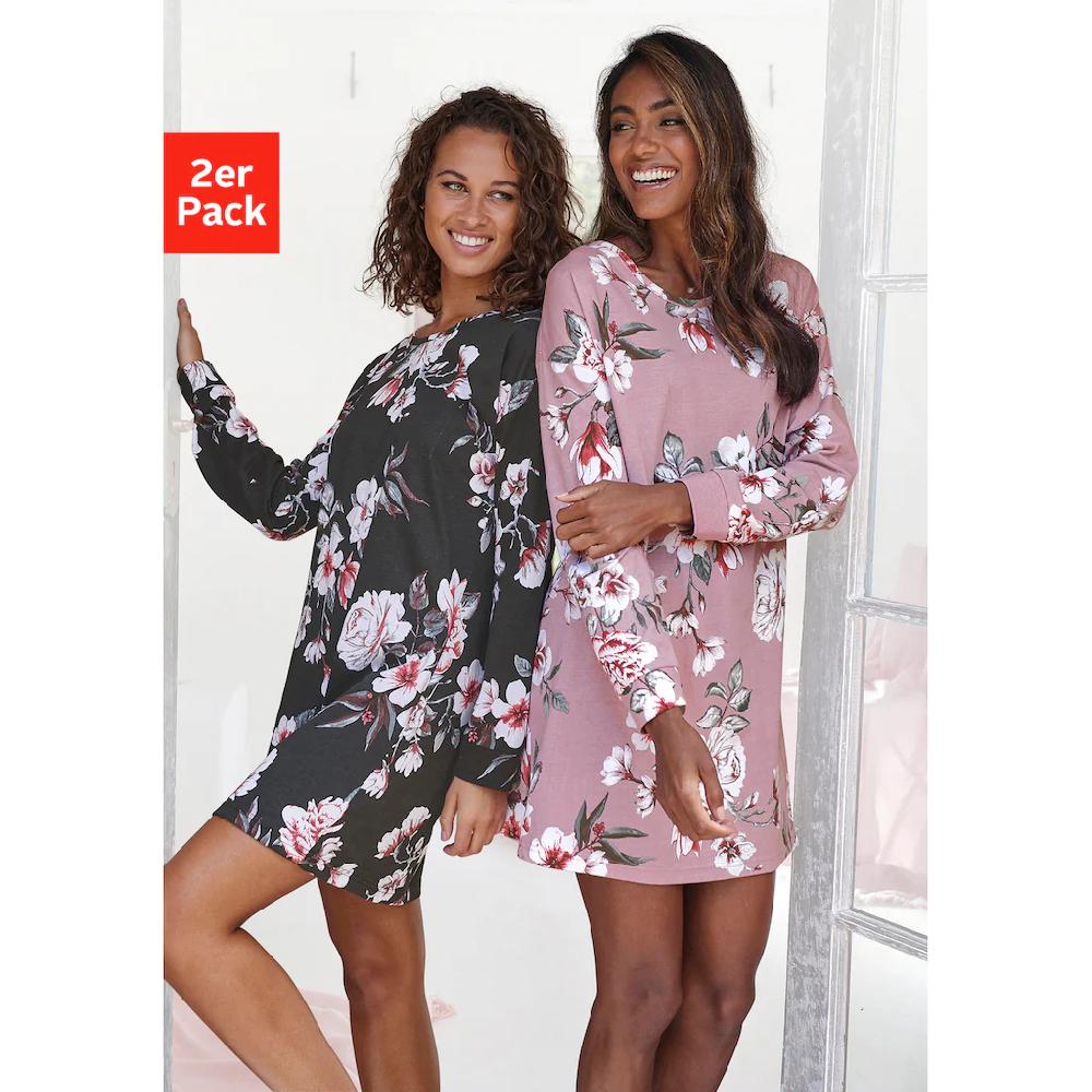 Vivance Dreams Sleepshirt (2er-Pack) mit Blumendruck bestellen Nur noch ein Tag übrig