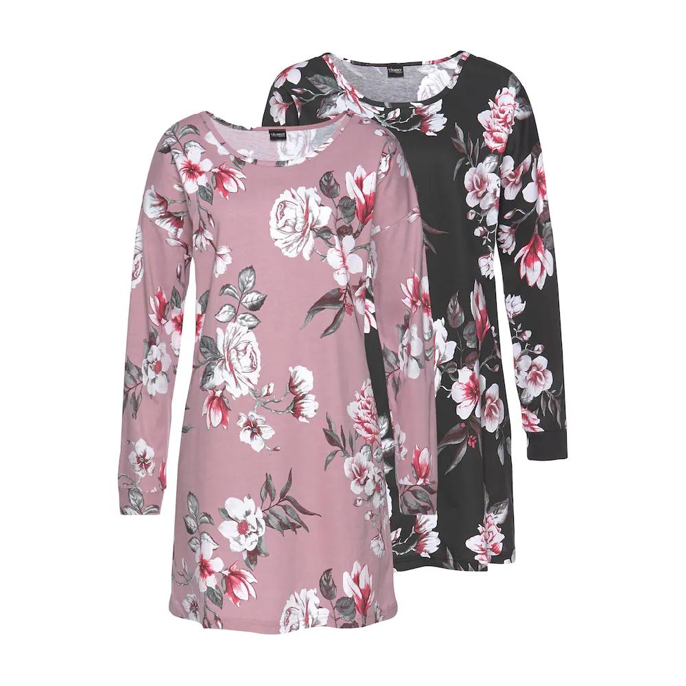 Vivance Dreams Sleepshirt (2er-Pack) mit Blumendruck bestellen Nur noch ein Tag übrig