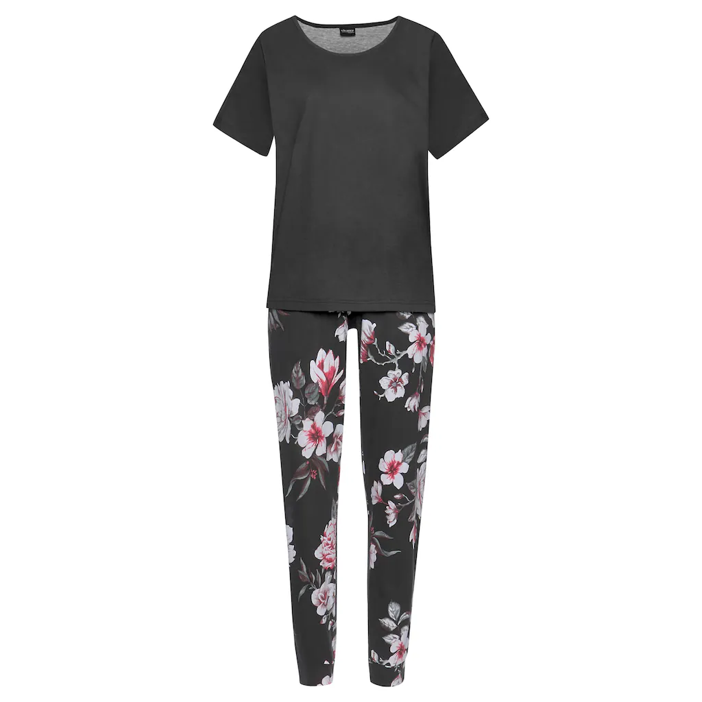 Vivance Dreams Pyjama (4 tlg. 2 Stück) mit Blumendruck kaufen Im Verkauf