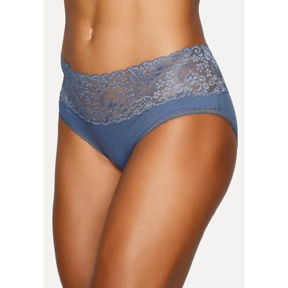 Vivance Slip (3er-Pack) aus elastischer Baumwolle mit floraler Spitze ▷ für zollfrei