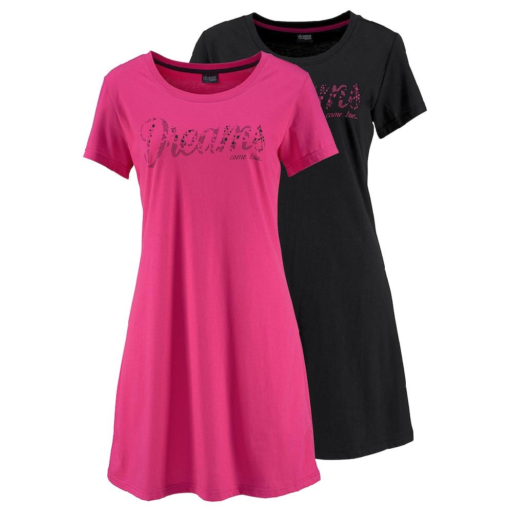 Vivance Dreams Sleepshirt (2er-Pack) mit Print in Spitzenoptik kaufen Schlussverkauf