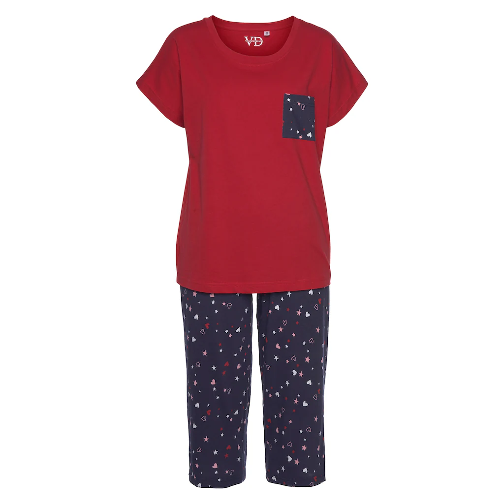 Vivance Dreams Capri-Pyjama (2 tlg.) mit niedlichem Herzen-Sterne-Druck online kaufen Fabrik Onlineshop