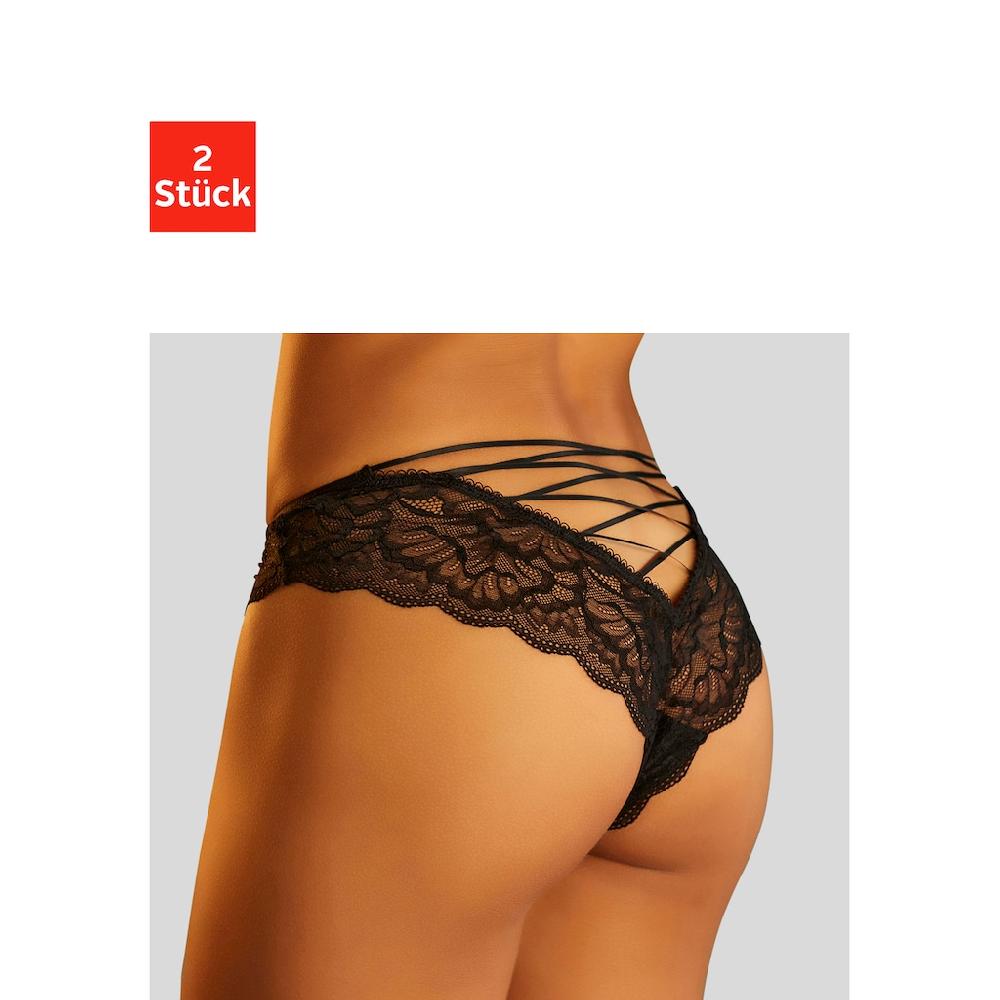 petite fleur gold Tanga-Ouvert (2 St.) Packung: Tanga aus Spitze und Ouvert aus Bändern online kaufen Speichern exportieren