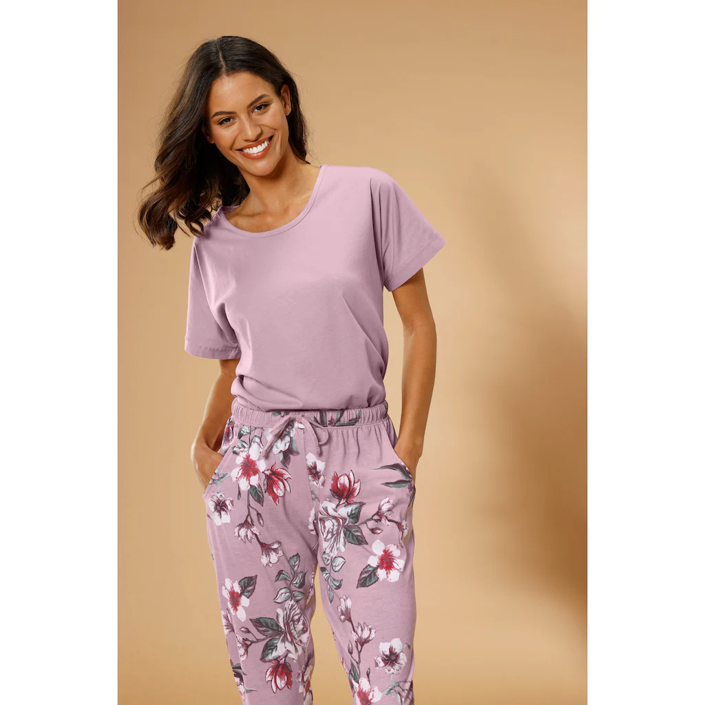Vivance Dreams Pyjama (2 tlg.) mit Blumendruck ▷ für Günstig kaufen