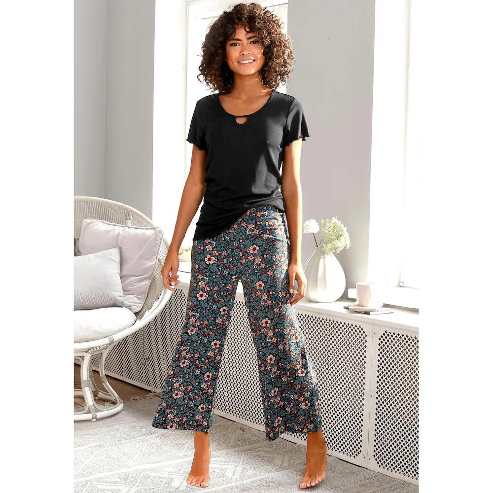 s.Oliver Pyjamahose im Allover-Muster mit elastischem Bund online bestellen Muttertagsangebot