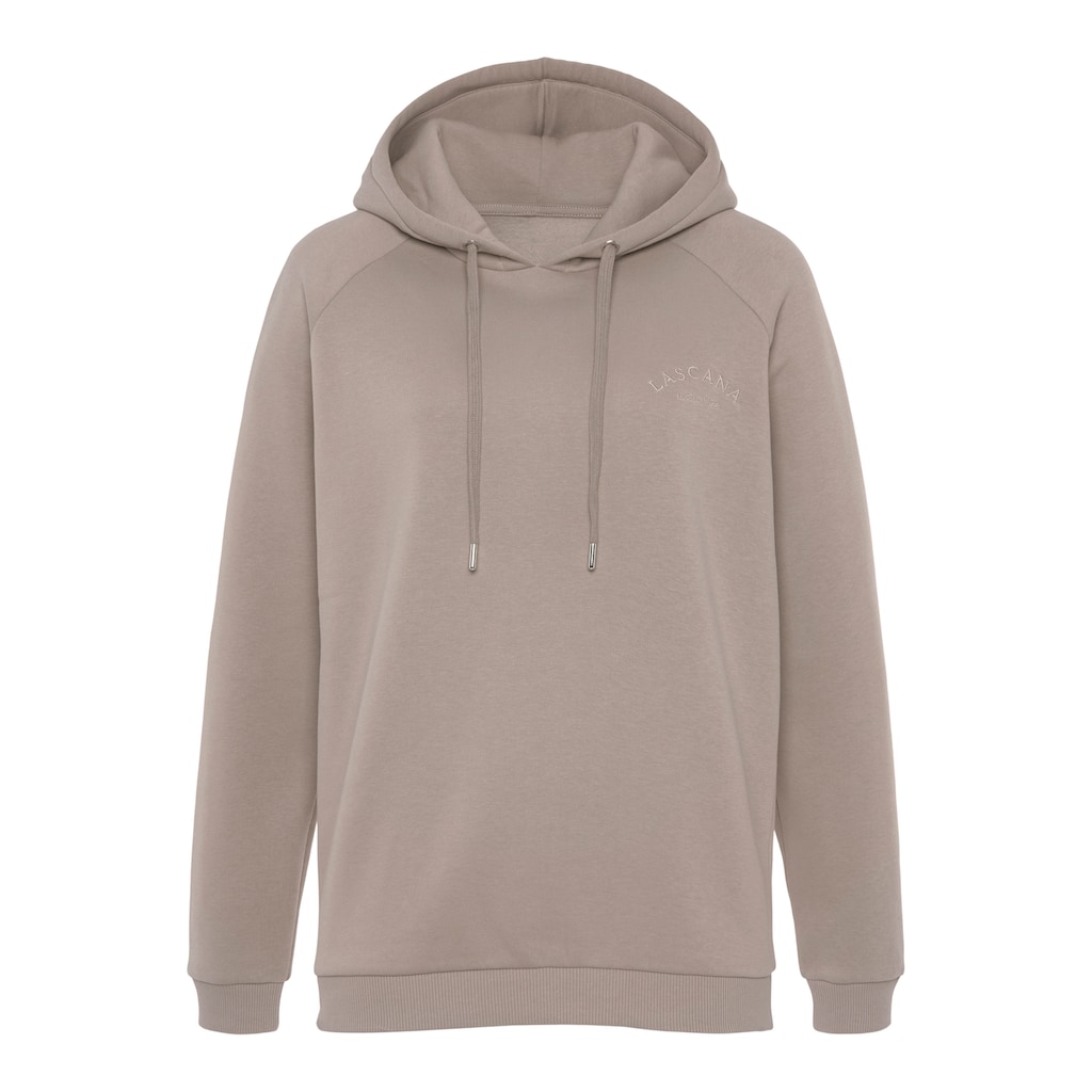 LASCANA Kapuzensweatshirt mit Logostickerei Loungewear Top Angebot
