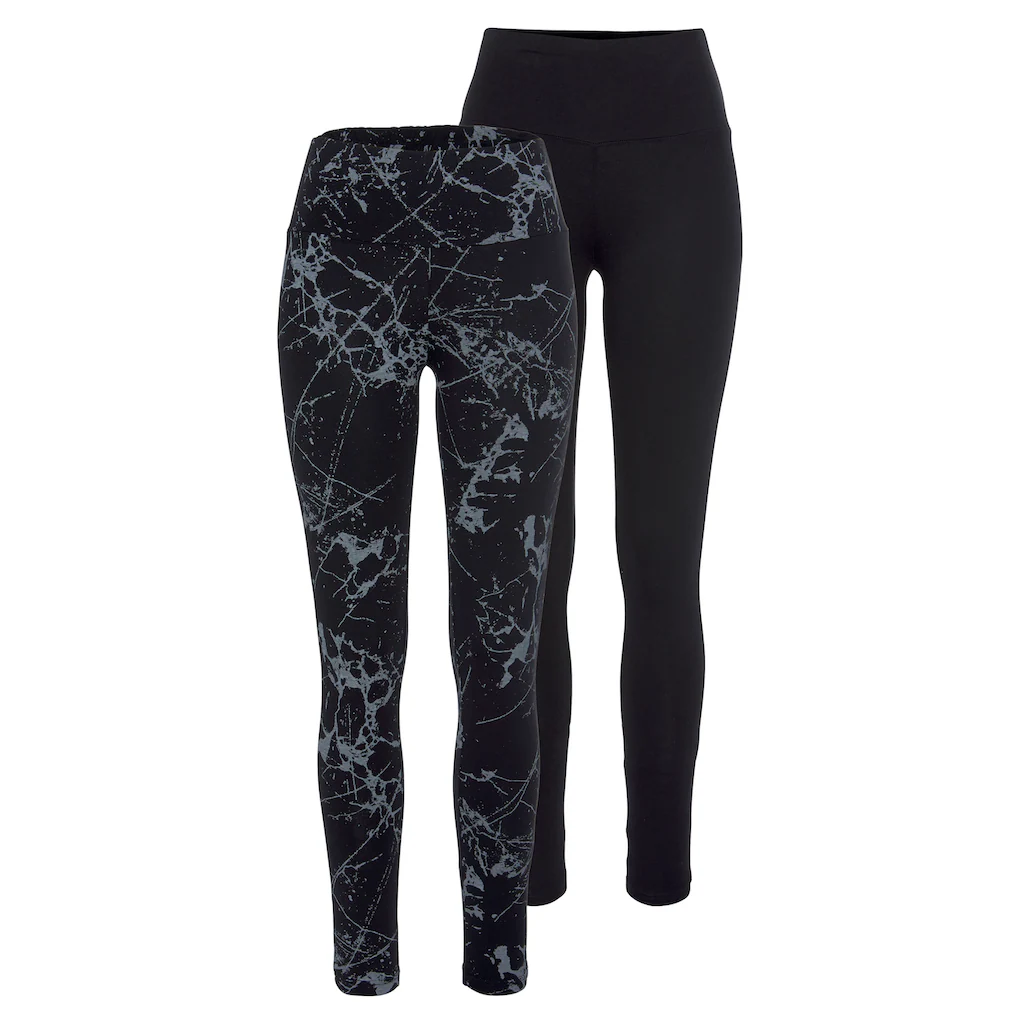 H.I.S Leggings (2er-Pack) in bedruckt und uni Loungewear Online Outlet