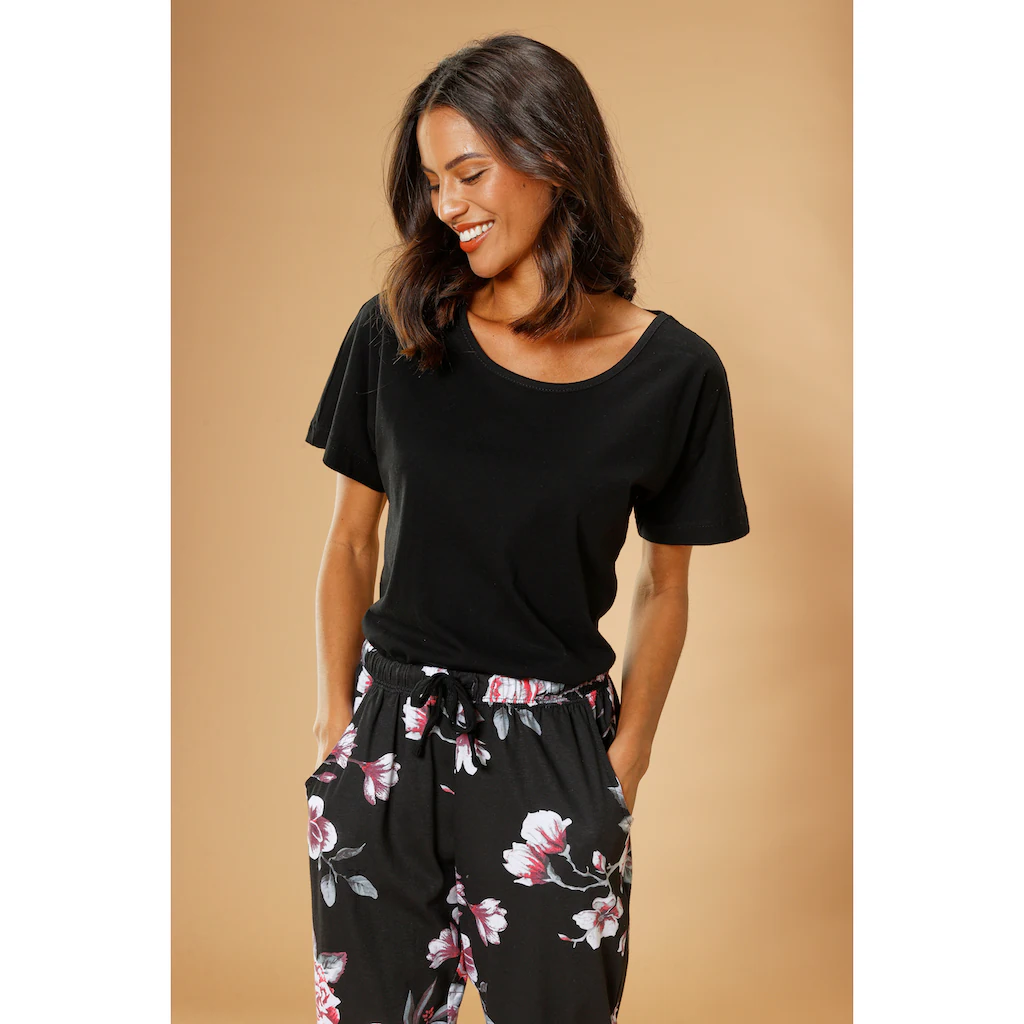 Vivance Dreams Pyjama (2 tlg.) mit Blumendruck ▷ für Saisonale Angebote