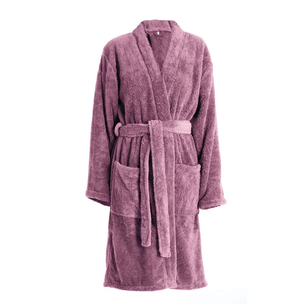 my home Unisex-Bademantel »Lillou Kimono ideal für Sauna & Spa Hotelbademantel Morgenmantel« (1 St.) kuschelig weicher Fleece für Damen und Herren XS-3XL günstig kaufen Sonderangebote