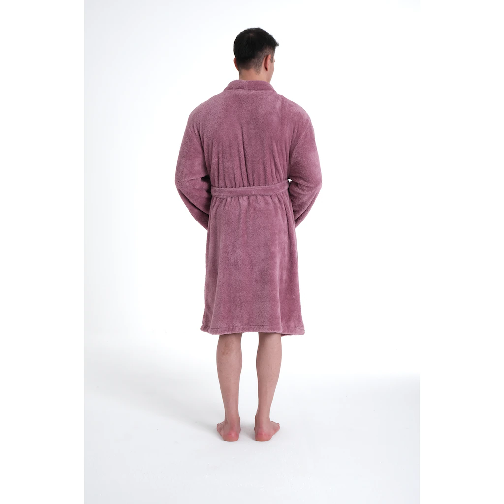 my home Unisex-Bademantel »Lillou Kimono ideal für Sauna & Spa Hotelbademantel Morgenmantel« (1 St.) kuschelig weicher Fleece für Damen und Herren XS-3XL günstig kaufen Sonderangebote