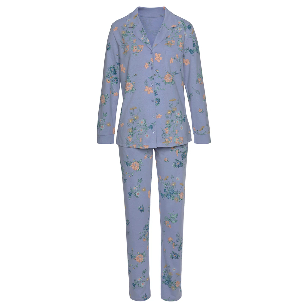 Vivance Dreams Pyjama (2 tlg.) mit Blumen Print online kaufen Kostenlose Rückgabe