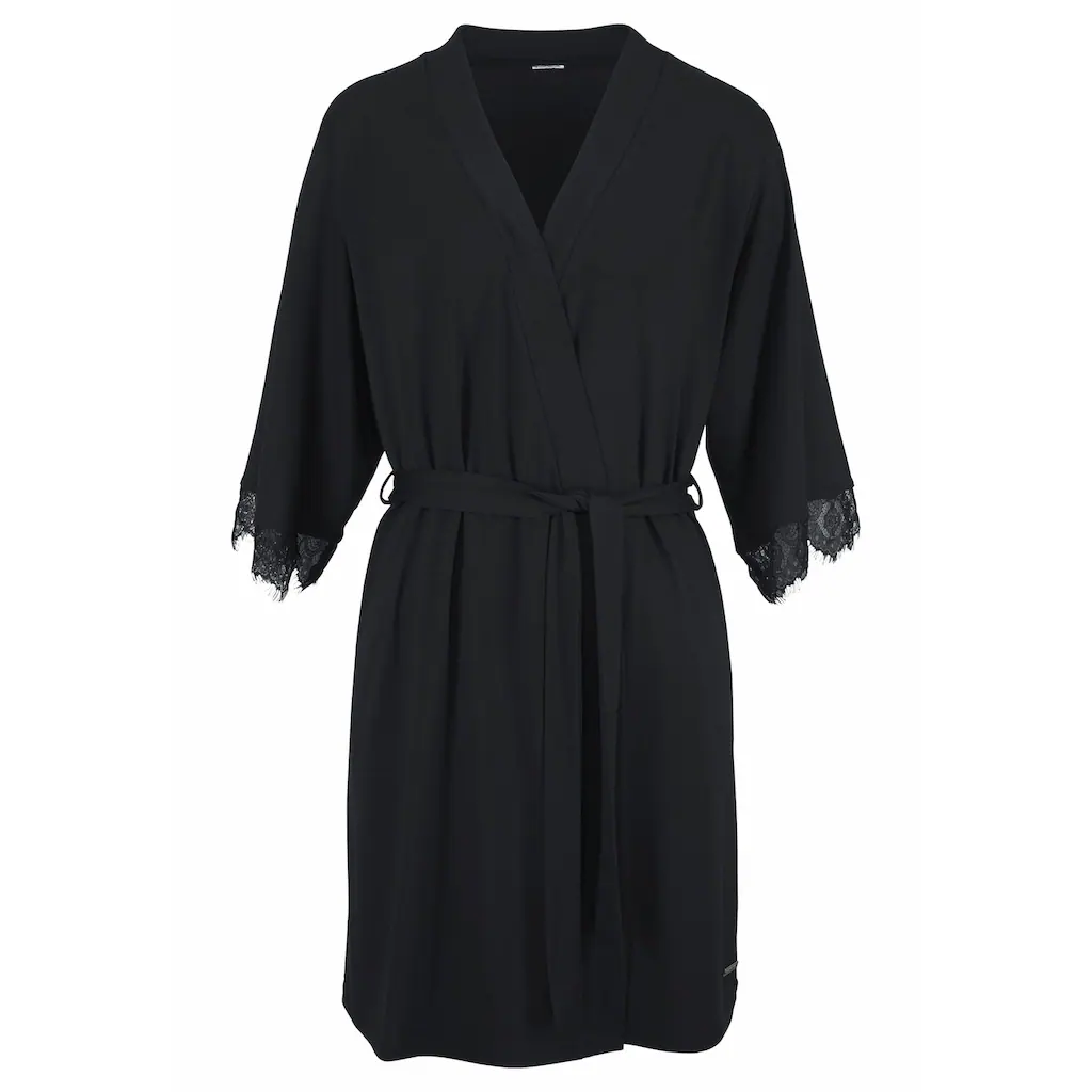 Kimono LASCANA mit eleganter Spitze am 3/4 Ärmel online kaufen Sonderangebot
