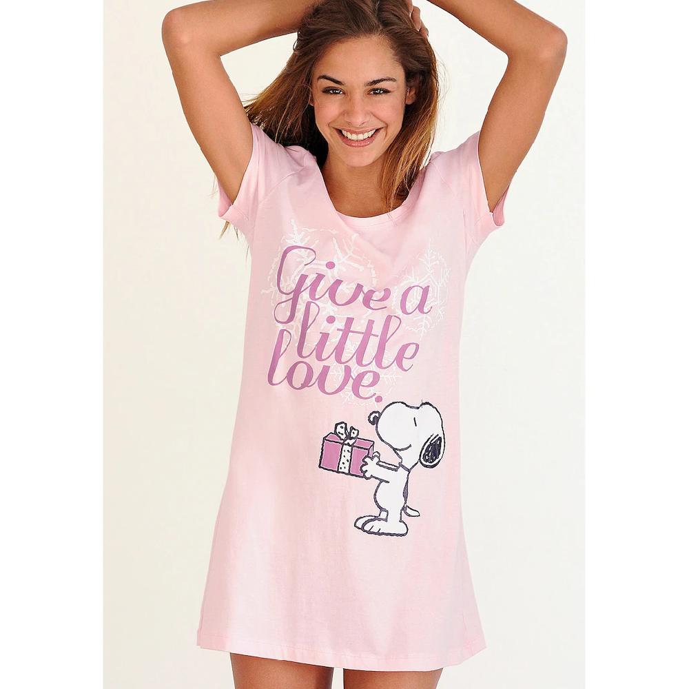 Peanuts Sleepshirt mit Snoopy-Print in Minilänge kaufen Preisnachlass