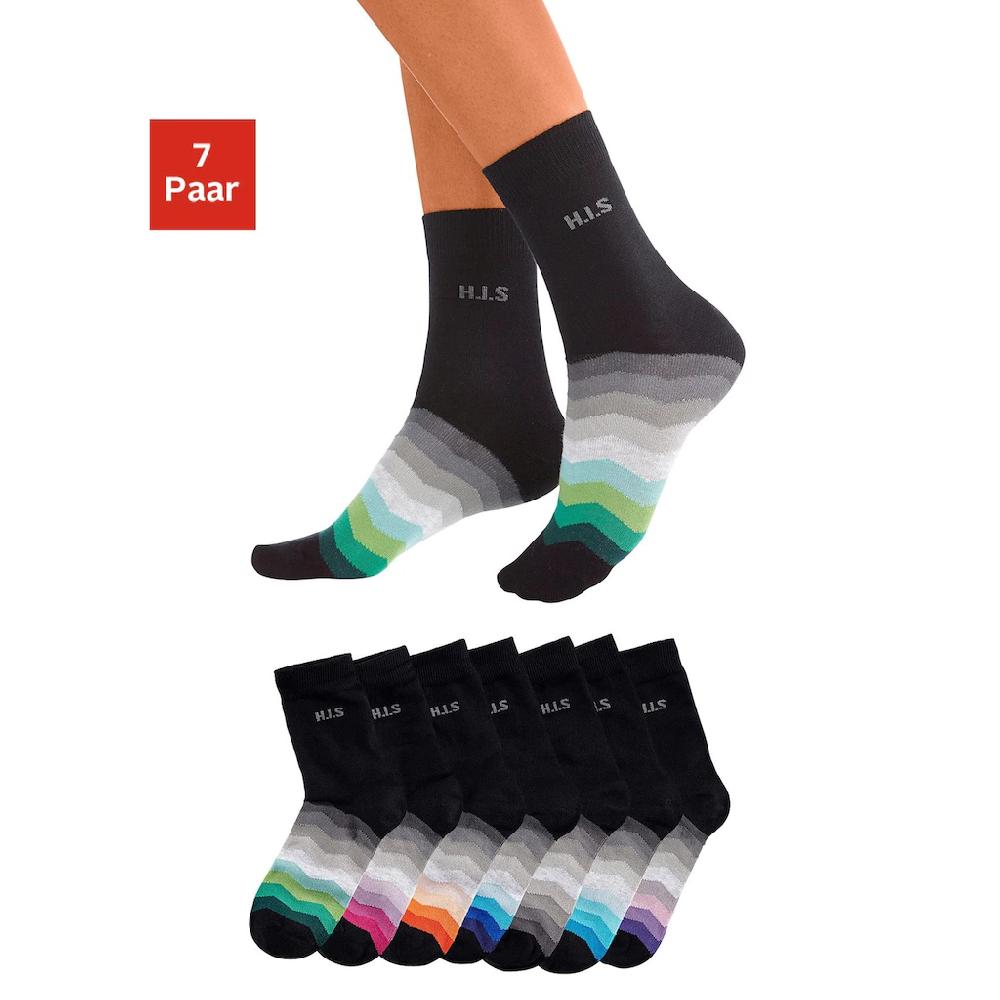 H.I.S Basicsocken (7 Paar) mit dezentem Logo online kaufen Cyber Monday