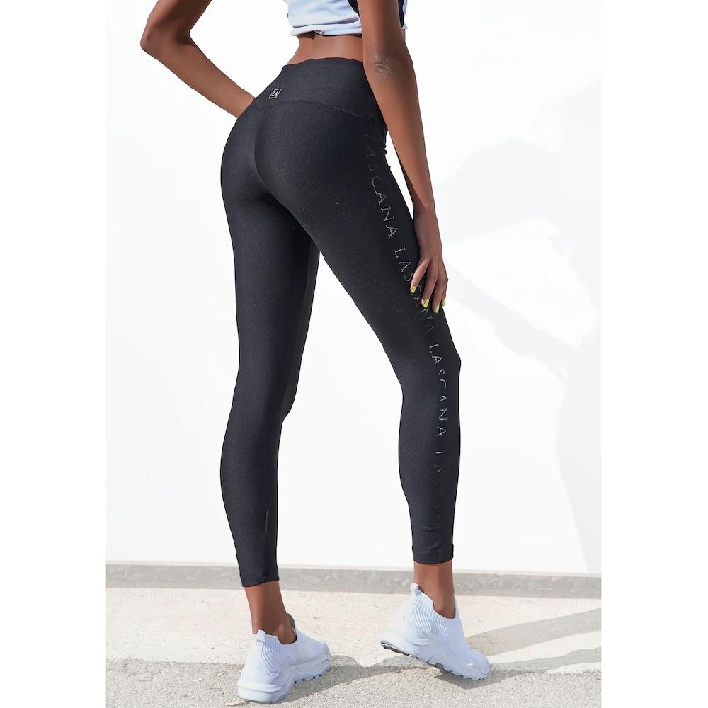 LASCANA ACTIVE Leggings mit glänzendem Logoschriftzug Vierteljährliche Förderung